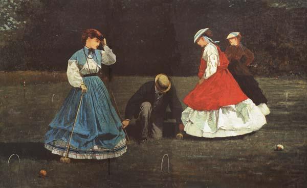 The Croquet Game (mk44), Winslow Homer